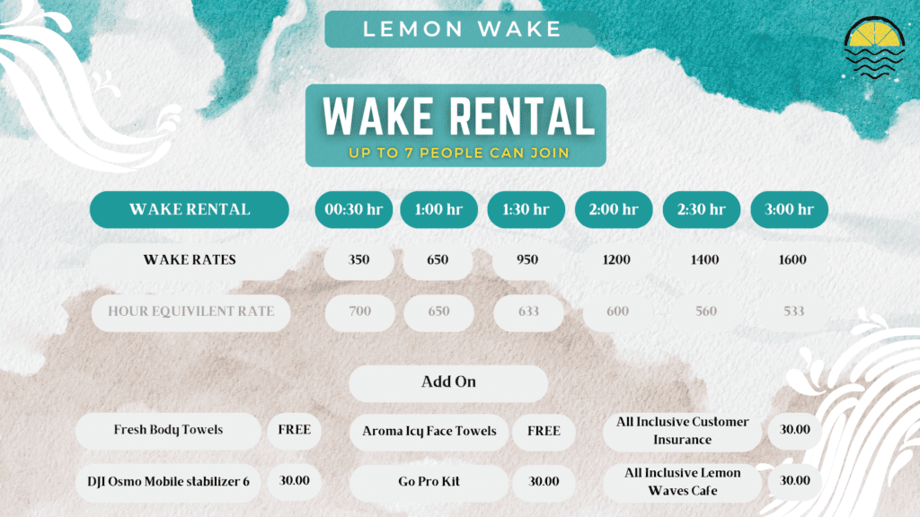 Wake Rental Price | Lemon Wake